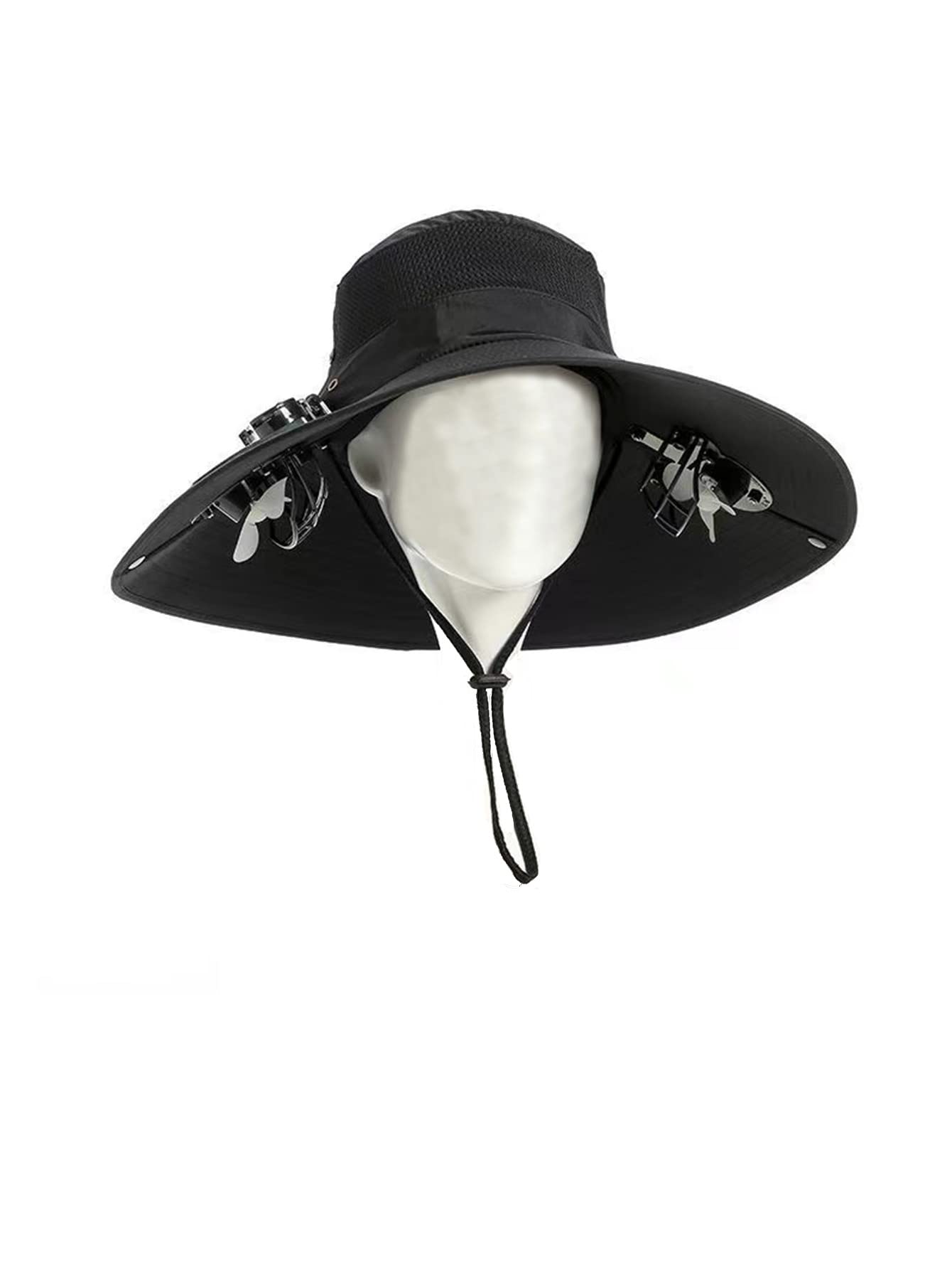 Solar Fan Cap Sun Hat with Fan Wide Birm Fishing Hat with Cooling Personal Fan Fishing Hat for Outdoor Sport Travel Camping