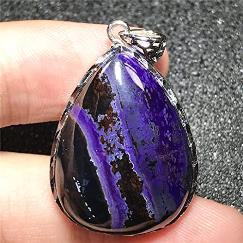 Pingente Sugilite Natural Pedra de Cristal Sugilita Joia para Mulheres Presente de Sorte 27 x 21 x 7