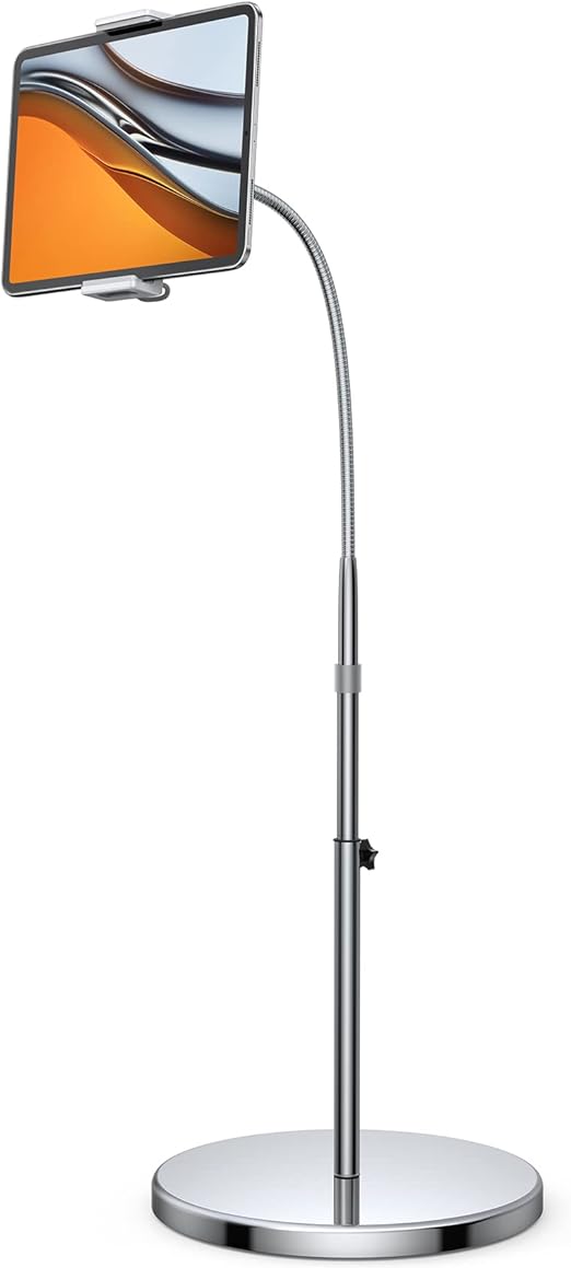 Lamicall Tablet Floor Stand Gooseneck Swivel Tablet Holder Mount with Adjustable