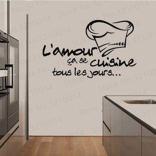 T-YIFUZX Pegatinas Gourmet calcomanías de Vinilo Azulejos de Cocina Chef decoración de la Pared Pegatinas de Pared decoración del hogar 90x57cm