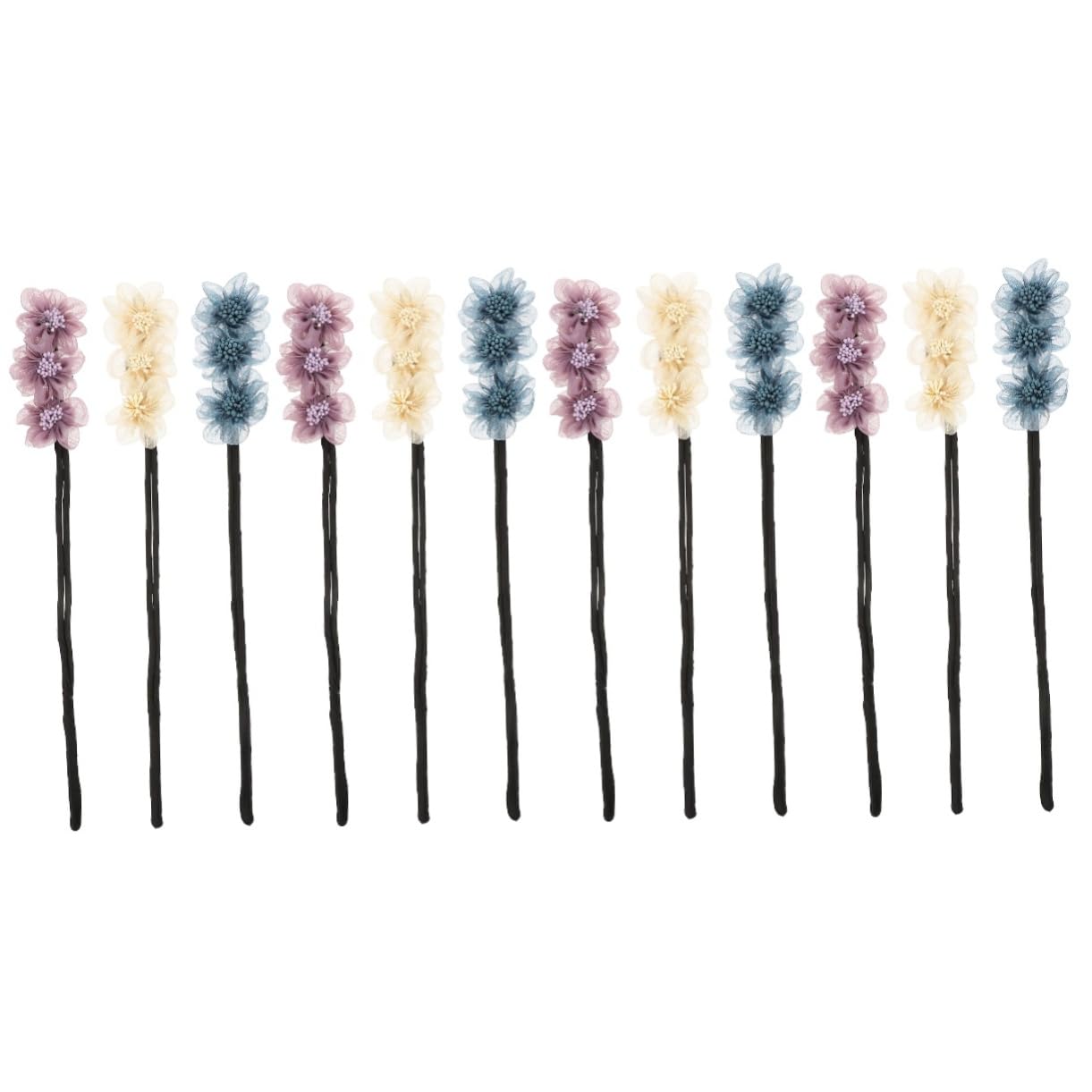 MAGICLULU 12 Stk Fleischbällchen Haareisen fauler Lockenwickler Haarknotenformer Haarblumen für Hochsteckfrisuren Haarschmuck Lockenstab Haarknotenhersteller Blumen-Dutt-Maker für Haare