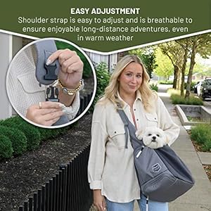   TIMBER-RIDGE-Dog-Sling-Dog-Carrier-with-Adjustable-Strap-Zipper-Pocket-Dog-Slings-for-Small-Dogs-with-Removable-Pet-Pad-Puppy-Carrier-Sling-Bag-Carrier-for-Dogs-CatsGrey20lb