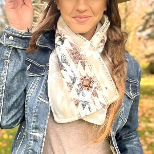 Western style Warm Neck Hood - Western printed women's wool blend velvet warm Soft skin-friendly scarf3