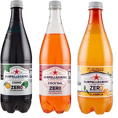 San Pellegrino Zero PET sans sucre ajouté Bouteille de boissons non alcoolisées ( 12 x 75 cl ) Ginger Cocktail Aranciata Chinotto Cover