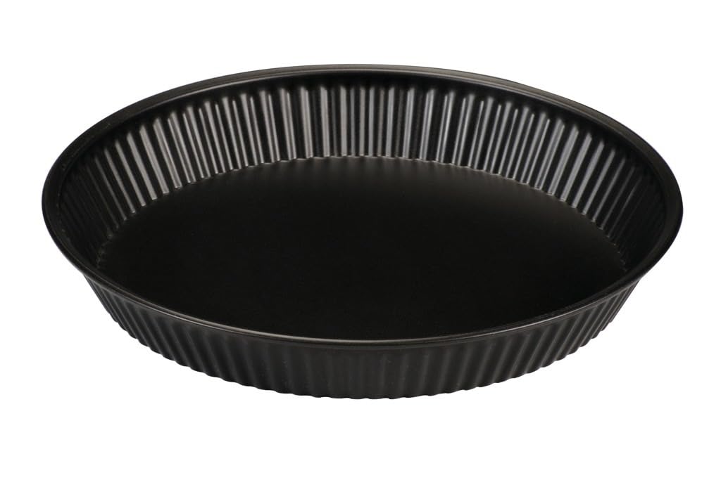 FORMEGOLOSE™, Flan Tin 24 cm, made of steel with double layer of non-stick coating, Black Colour