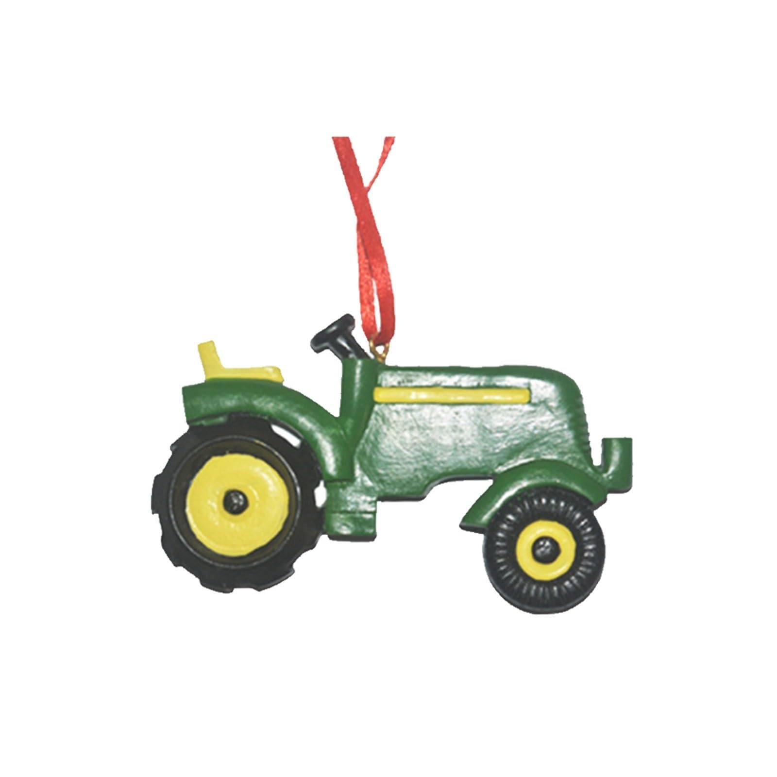 New Year Decorations 2025, Hanging Farmhouse Tractor Ornament, Farm Vehicle Christmas Ornament for Interactive Play Resin Tractor Christmas Decoration