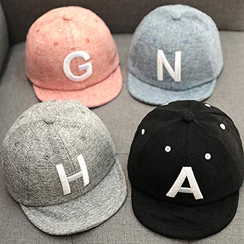 Baby Baseball Cap Striped Sun Hat Letter Sun Protection Hat Infant Toddler Baby Boy Cotton Kids Children Adjustable Hats (Click B Hat - Grey) #TOP4