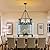 Sigaitwei 6-Light Farmhouse Chandelier Rustic Black Chandelier for Dining Room,Adjustable Pendant Light,Drum Chandelier for Kitchen Island Entryway Bedroom Hallway,21.7'',E26.