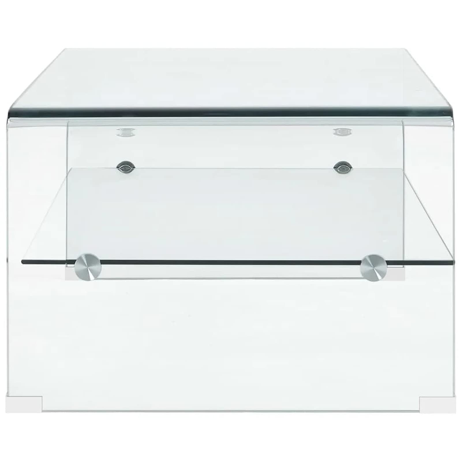 ShGaxin Mesa de Centro, Mesa Baja Salon, Mesa Centro Salon, Mueble Salon, Mesa Auxiliar, Mesa Cafe, Mesita Salon, de Vidrio Templado Transparente 98x45x31 cm