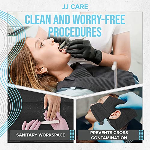 JJ-CARE-Dental-Bibs-Pack-of-250-13-x-18-Black-Dental-Bibs-Disposable-3-Ply-Waterproof-Disposable-Dental-Bibs-Dentist-Bibs-Disposable-Dental-Bibs-Sheets-Tattoo-Bibs-Patient-Bibs-Dental