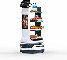 AI Autonomous Food delivery Robot - automated Restaurant-to-Table and Hotel Room Service with Customizable Cloud scheduling Capabilities for Hotels, Restaurants, Factories, Shopping malls