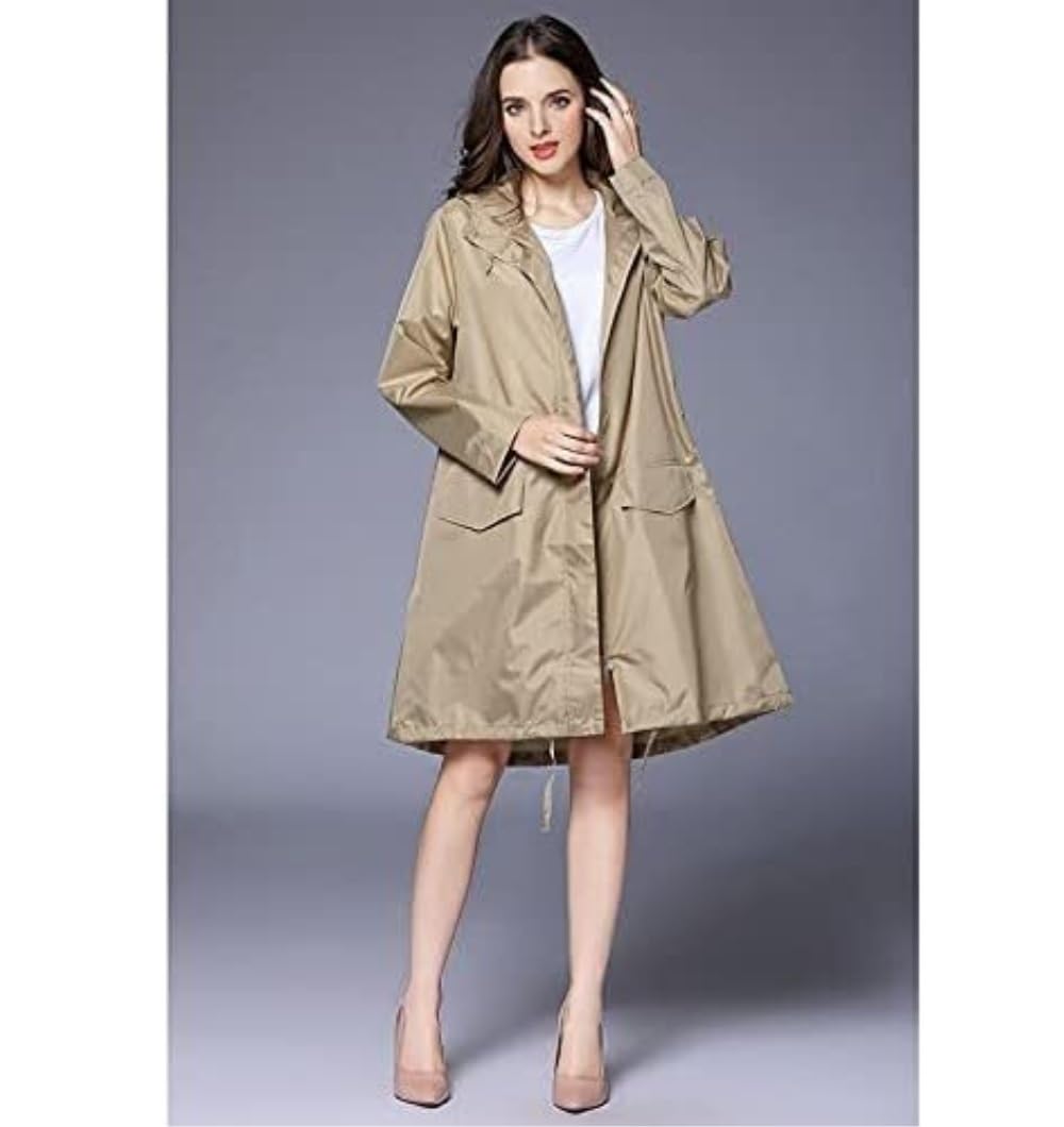 Chubasquero Chubasquero para Mujer, Poncho, Transpirable, Largo, Portátil, Repelente Al Agua, Ropa Impermeable Ponchos De Lluvia Impermeables(M)