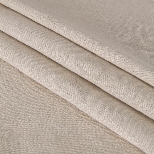 Muslin Linen Fabric Embroidery Linen Cloth Needlework Fabric Garments Crafts Accessories Backing Material Quilting Sewing Draping 21 by 62-Inch