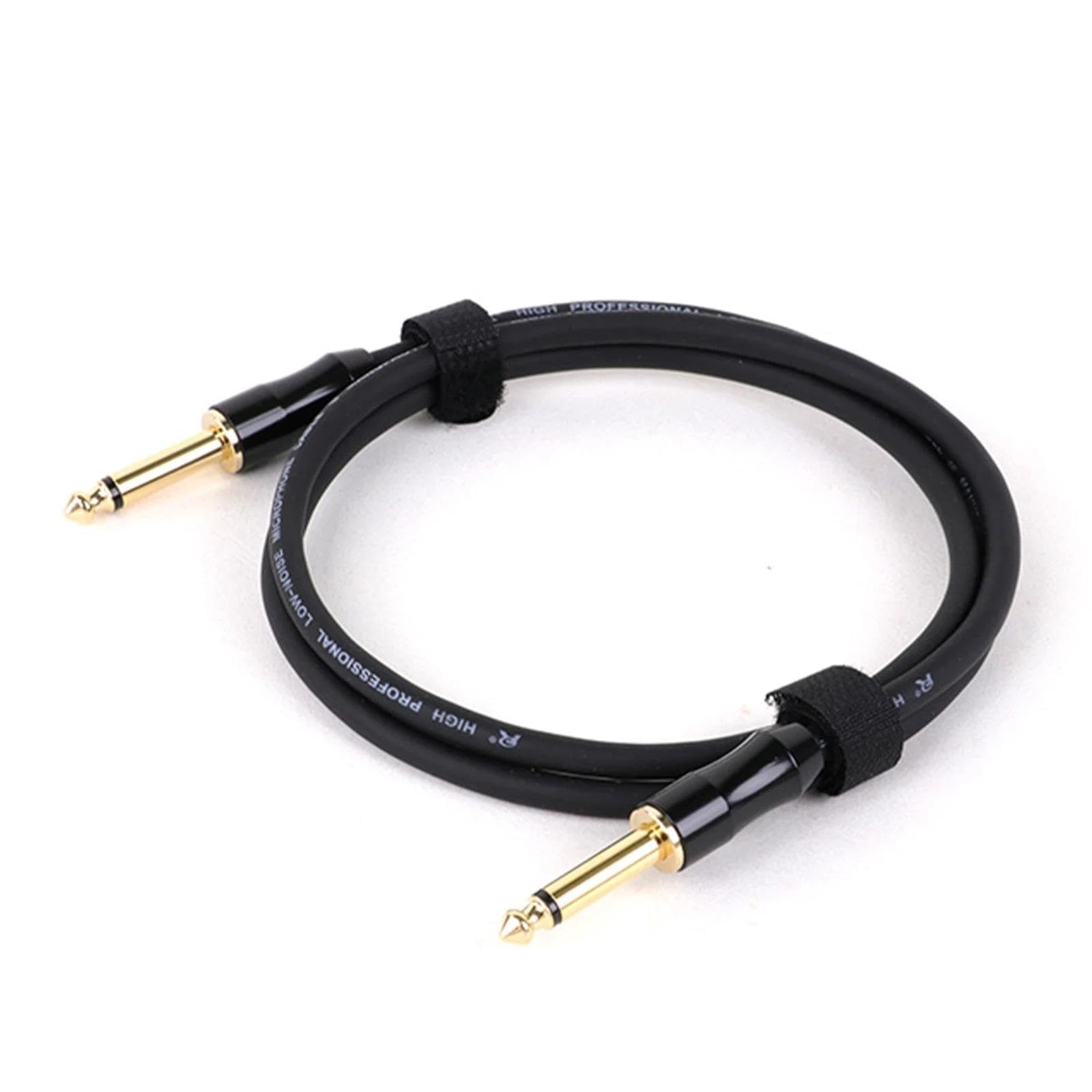 kabel audio instrumentu muzycznego Kabel Do Gitary I Instrumentu 1/4 Cala Do 1/4 Cala TS Prosty Męski Do Męskiego 6,35 Mm Mono Jack Ze Złączem Ze Stopu Pozłacanego(Black,5m)