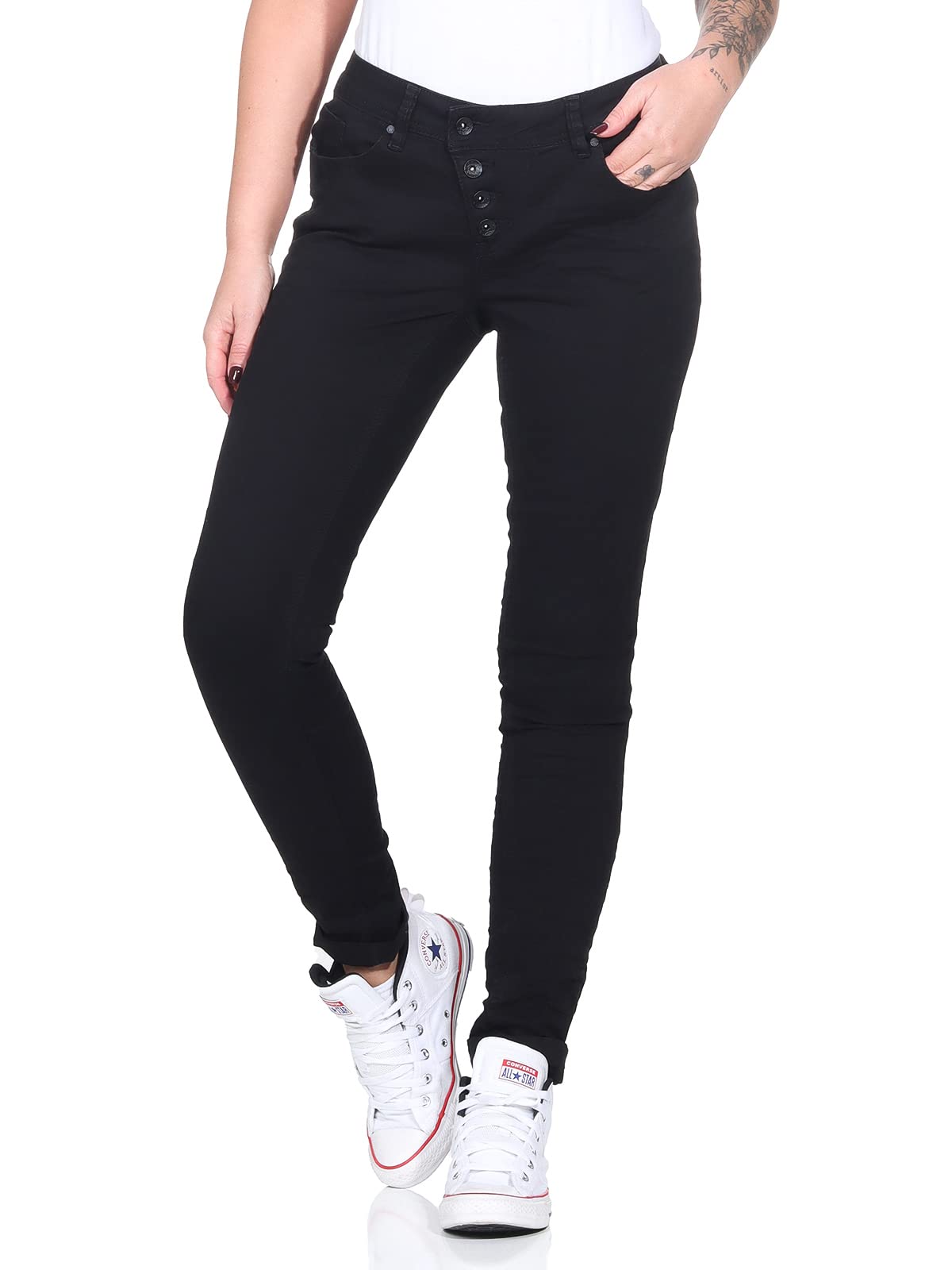 Buena Vista Jeans Hosen Damen - Malibu - Stretch Twill - Black - schwarz - Gr.
