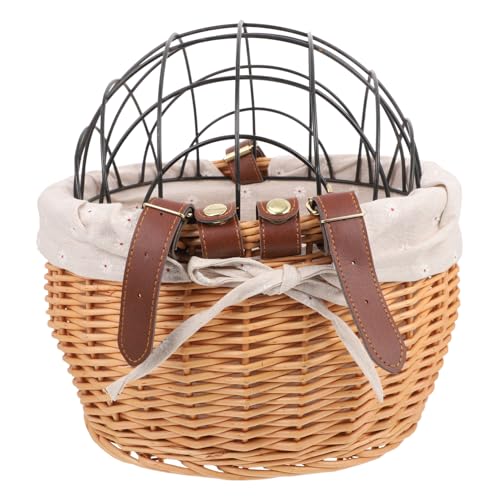 BESPORTBLE Removable Bike Frame Bag for Pets Easy Install Front Carrier Basket Quick Release Handlebar Mount Strong Load Bearing Versatile Use for Food Pets Stylish Bike Decoration