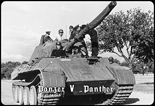 Schatzmix Blechschild Panzer V Panther (Soldaten) Metallschild Wanddeko 20x30 Tin Sign Señal metálica, hojalata, Multicolor, 20 x 30 cm