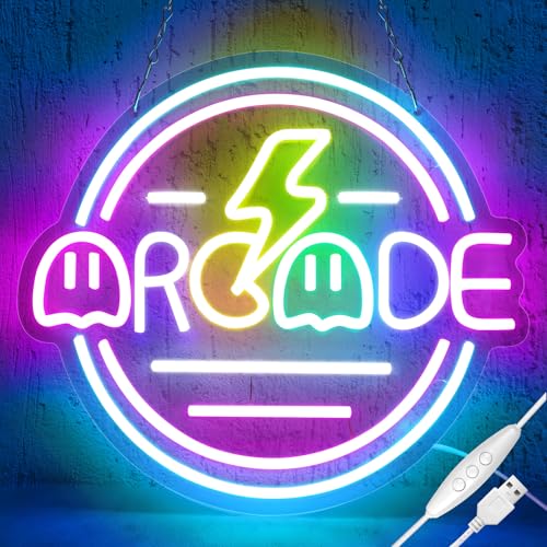 AOOTE Neon Gaming, Salle de Jeux Néon Logo, Zone de Jeu Signe Gamer, Enseigne Lumineuse Neon, LED Neon Sign, Décoration Murale pour Chambre d'enfants, Fête...