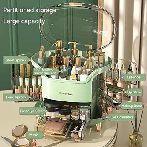 Image of Omeily Makeup Organizer Countertop Vanity Cosmetic Skincares Organizer | Large Clear Makeup Organizer Cosmetic Storage Box for Skincare Perfume, Vanity & Bathroom Organizer Gift for Women Girls