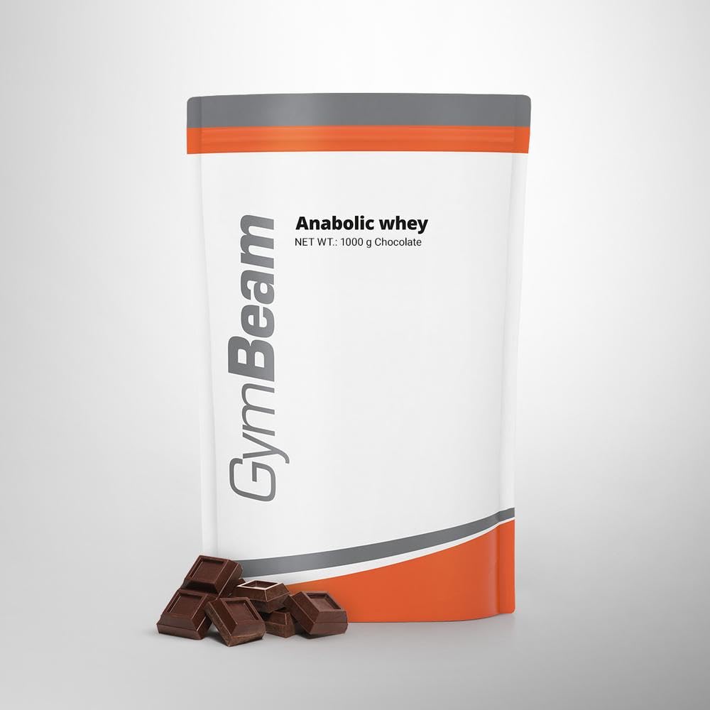 GymBeam Anabolic Whey Protein Pulver – Whey Konzentrat mit BCAA, Glutamin & Taurin, bis zu 22 g Eiweiß pro Portion, ohne Aspartam, für Muskelaufbau und Regeneration, Schokolade, 1000 g (33 Portionen)