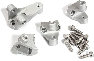 Integy RC Model C30158SILVER Alloy Suspension Linkage Mounts for Axial 1/10 SCX10 III