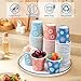 SIUQ 300 Pack 5 oz Paper Cups, Disposable Bathroom Cups, Small Mouthwash Cups, Hot/Cold Beverage Drinking Mini Cup for Party, Picnic, BBQ, Travel (Daisy)