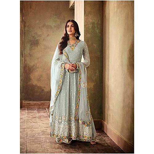 Indian/Pakistani Party Wear Sharara Style for Womens Georgette Plaazo Salwar Kameez for Women Ready to wear2
