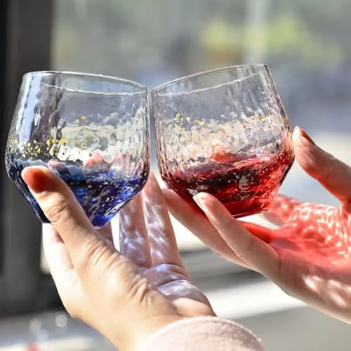 Set de 6 vasos de cristal sin plomo diseño cielo estrellado miniatura 2