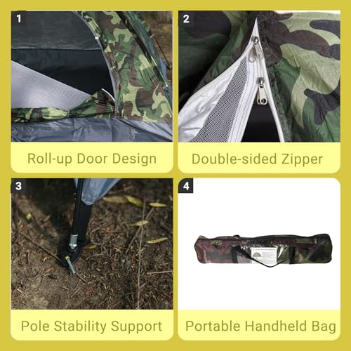 Carpa para camping dome ligera para 2 personas impermeable miniatura 5