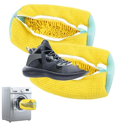 YOU Sacchetto Scarpe Lavatrice, 2 Pezzi Sacchetti per Scarpe, Sacchi da Biancheria con Cerniera, Zip Proteggi Sacchetto Scarpe per Lavatrice, Organizzatore e Viaggio (XL+l