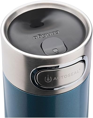 Miniatura 9 de Contigo Luxe Autoseal - Taza térmica de acero inoxidable de 12.2 fl oz, botella al vacío, vaso a prueba de fugas, apto para lavavajillas, taza de