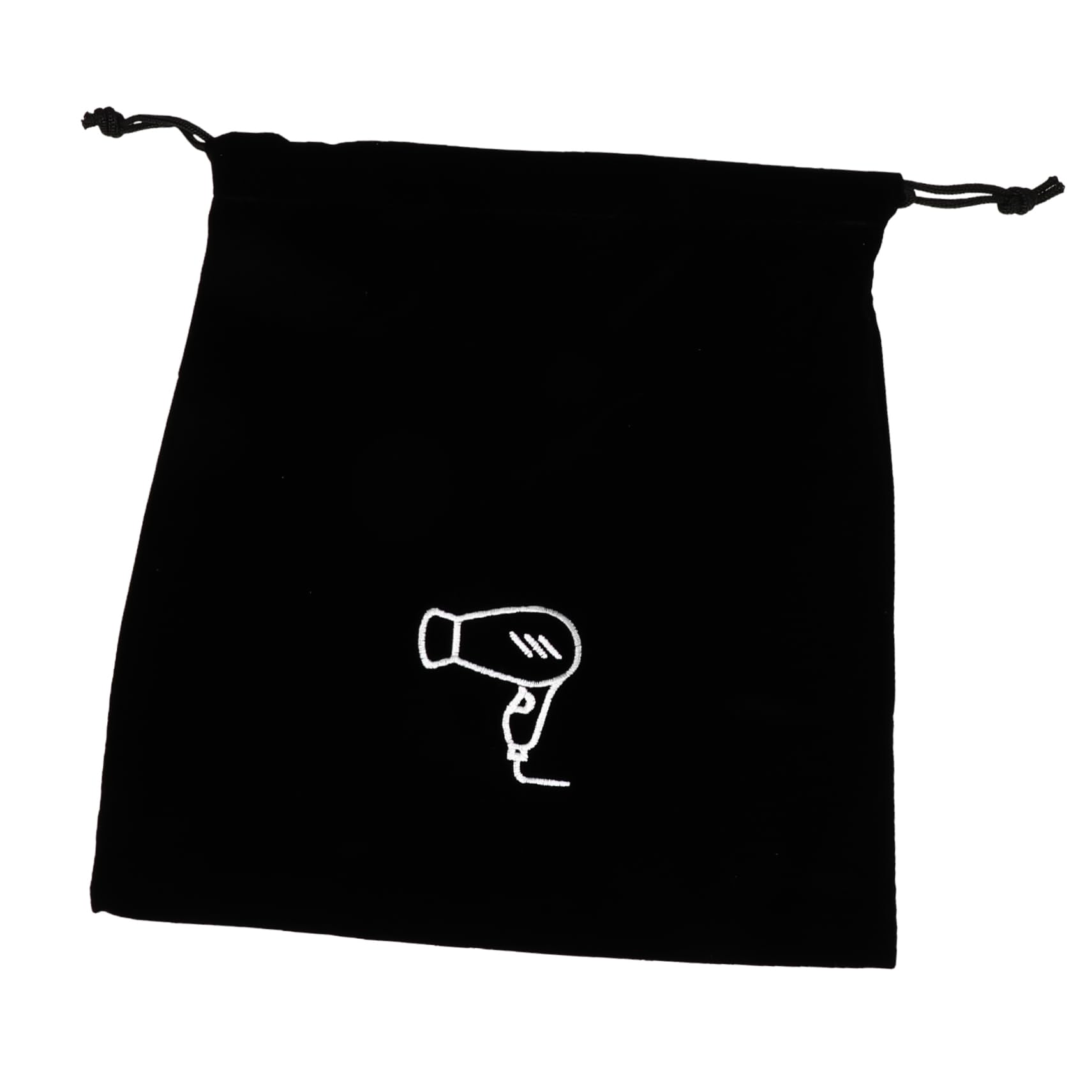 DOITOOL 15piezas Bolsa De Almacenamiento De Drawstring Para Secador De Pelo y Joyas De Flanel Para y Organizador Multiusos Negro