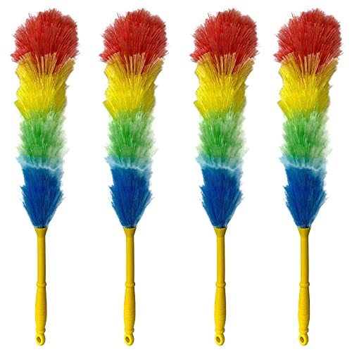 4 Stück Staubwedel 58 cm Staubwischer Handstaubwischer Staubfänger Staubbesen Spinnwebenbesen