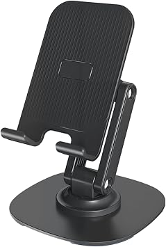 Cell Phone Stand for Desk, 360 Rotatable Universal Phone Holder for Car Dashboard, Desk & Smooth Surfaces, Easy - Install Hands - Free Stand