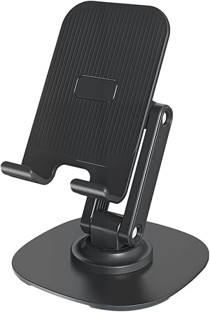 Cell Phone Stand for Desk, 360 Rotatable Universal Phone Holder for Car Dashboard, Desk & Smooth Surfaces, Easy - Install Hands - Free Stand