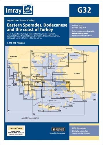 Imray Chart G32: Eastern Sporades, Dodecanese &