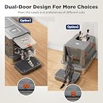Stainless Steel Litter Box with Lid, Large Enclosed Cat Litter Box for Big Cats, Metal Cat Box with High Sided Enclosure & Scoop, Front & Top Entry, Odor Free, Anti-Leakage, Grey - Image 3