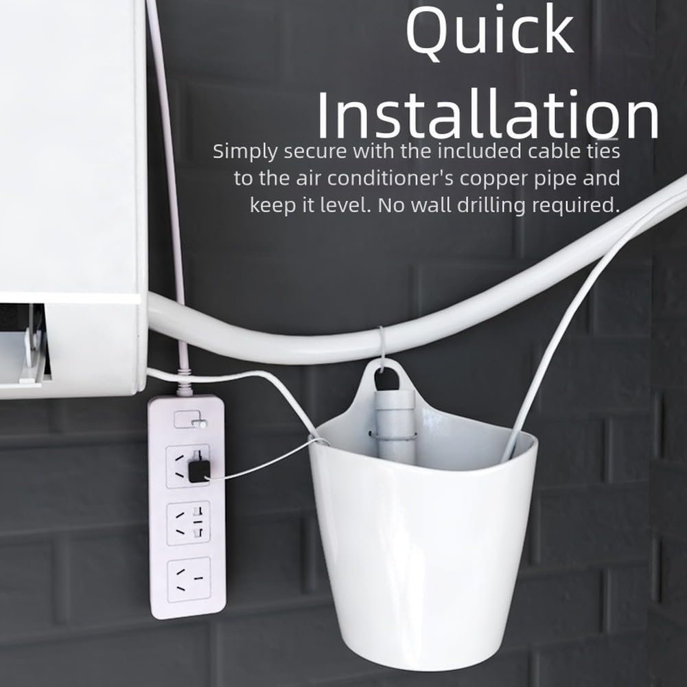 Pompe de drainage USB pour climatiseur, système silencieux d'élimination des condensats avec 5 V, 15 m, débit 450 ml/min pour unités AC 1-3P, kit d'installation (8 m)