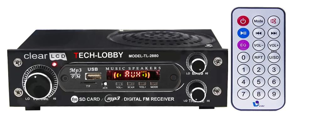 Tech-lobby AC/DC FM Radio Multimedia Speaker with Inbuild Speaker Bluetooth, USB, SD Card, Aux FM Radio (Black) (B0C7P7G43S) Amazon Price History, Amazon Price Tracker