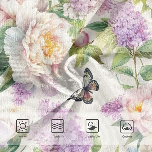 Joisal Floral Cream Colorful Peonies Girls Underwear Toddler 2t Cotton Panties Little Girl Fun Kids Briefs Undies3