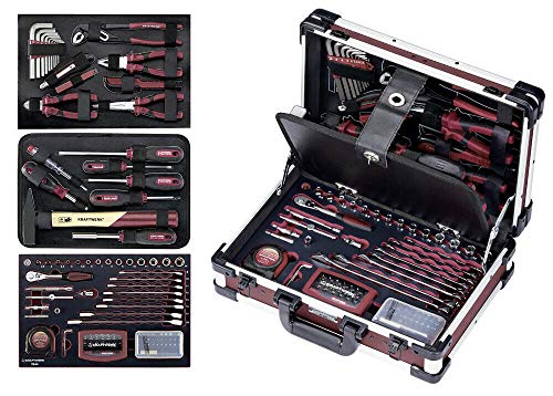 Preisvergleich Produktbild AluPro Profi Werkzeugkoffer 123 teilig Werkzeuggrundausstattung