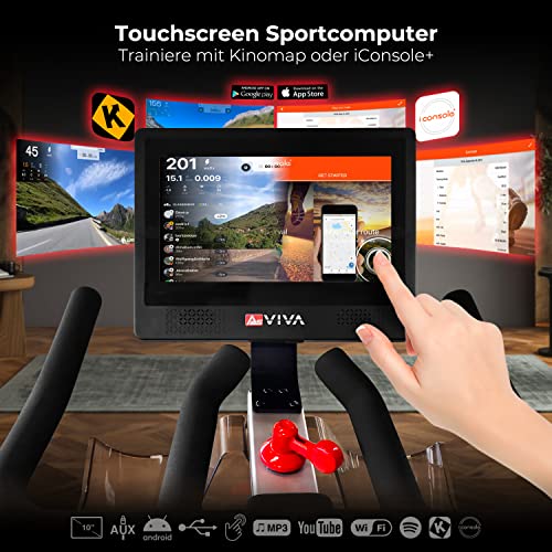 Foto von Indoor Cycle AsVIVA S17 Studio Pro I Eingebauter Fitnesscomputer I Elektronisch verstellbarer Widerstand I Leiser Riemenantrieb I 28 kg Schwungmasse I Ausdauertraining I Max. Gewichtsbelastung 150 kg