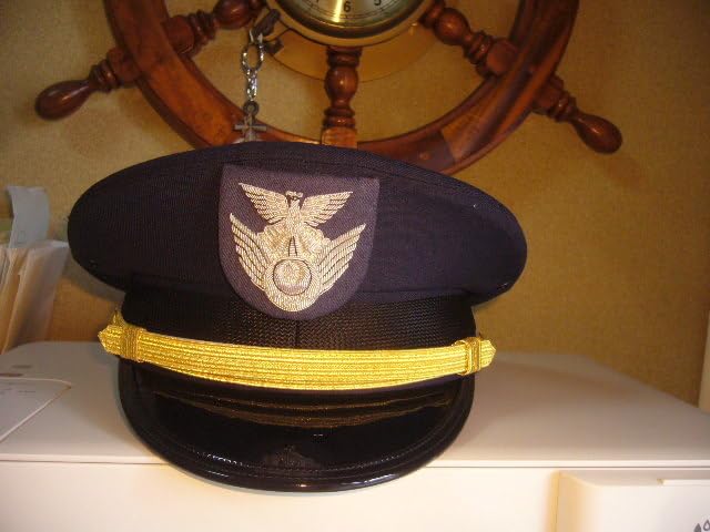 海上自衛隊　制帽　KURE BOSHI ※官給品ではない　サイズ57cm Amazon.co.jp: 使用浅物/官給品□航空自衛隊 佐官用制帽 官給品