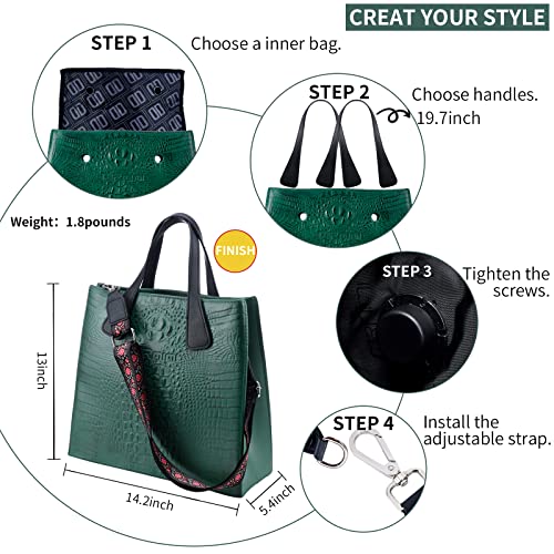 MRMIMI Women's Laptop Bag Rubber Work Tote Top Handle Handbag Large Waterproof Shoulder Bag for Office Travel4