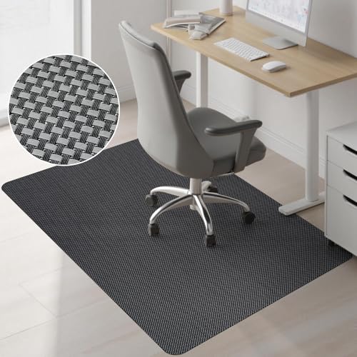 Image of Sycoodeal Chair Mat, 40 inch x 48 inch Office Chair Mat for Hardwood and Tile Floor, Heavy Duty Floor Protector for Rolling Chairs, Non-Slip,Computer Mat for Home Office(Grey)