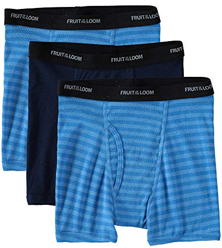 Fruit of the Loom Boys' Boxer Brief (Pack of 3) (Small, Assorted Colors)