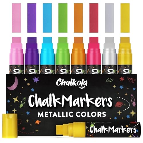 Feutres craie liquide effaçables à l'eau avec pointe large 15mm pour tableau noir