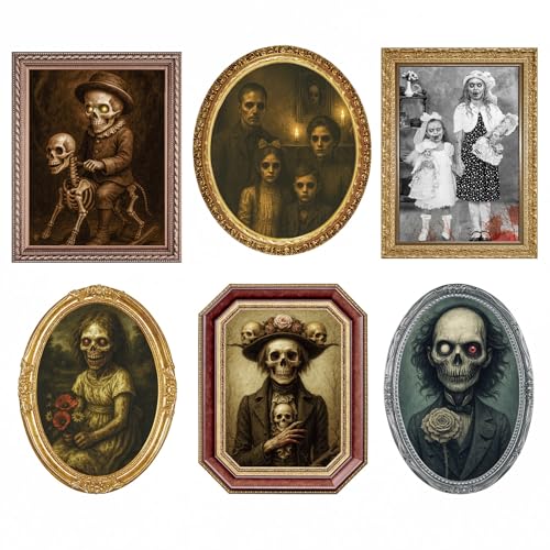 Halloween Decorations Indoor Scary Wall Decor, 6Pack 3D Changing ...