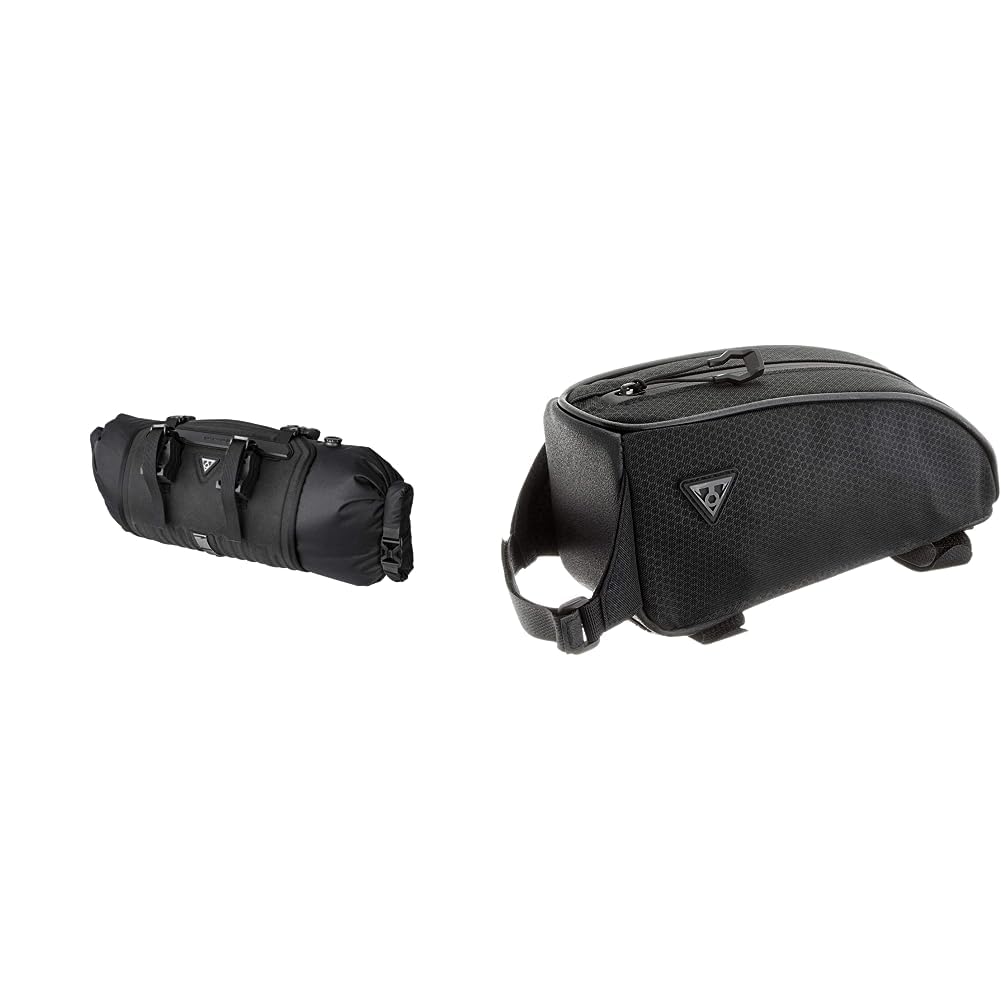 Topeak Frontloader 8 Litros, Borsa al Manubrio Unisex Adulto, Nero, 8L & 0,75 Litri Nero Borsa Toploader, Sport e Aria Aperta