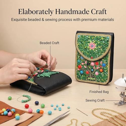 Image of Small Crossbody Bags for Women Designer Cell Phone Bag Boho Shoulder Wallet Purse